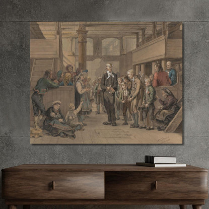 Catechizzazione Adolph Tidemand atd36 quadro stampato su tela