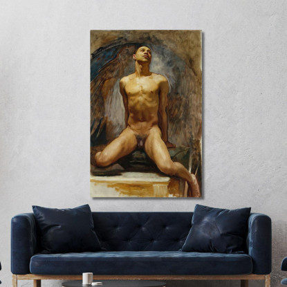 Studio Di Nudo Di Thomas E. Mckeller John Singer Sargent jss204 quadro stampato su tela