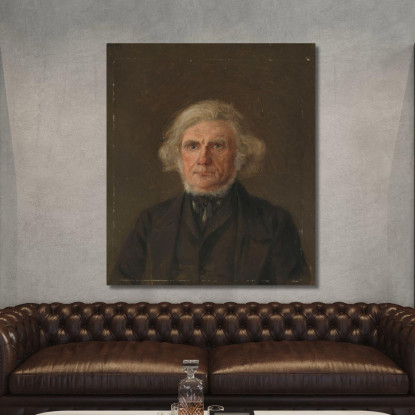 Studio Di Ritratto Di Un Vecchio Adolph Tidemand atd47 quadro stampato su tela
