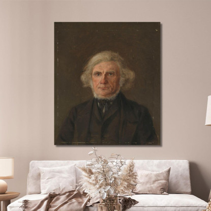 Studio Di Ritratto Di Un Vecchio Adolph Tidemand atd47 quadro stampato su tela