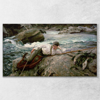 Durante Le Sue Vacanze In Norvegia John Singer Sargent jss205 quadro stampato su tela