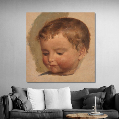 Ritratto Di Un Bambino Adolph Tidemand atd50 quadro stampato su tela