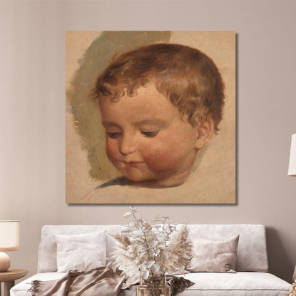 Ritratto Di Un Bambino Adolph Tidemand atd50 quadro stampato su tela