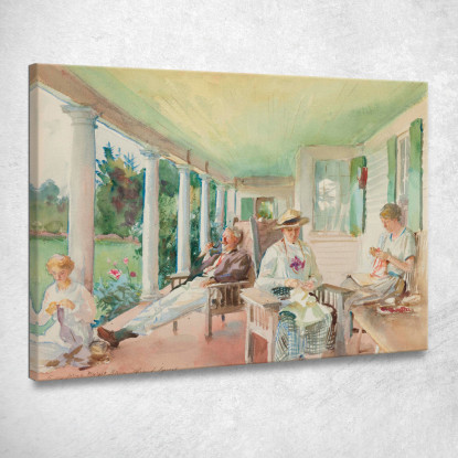 Sulla Veranda John Singer Sargent jss206 quadro stampato su tela