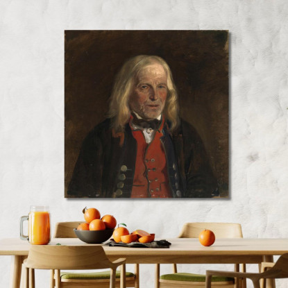 Studio Di Ritratto Del Contadino Jan Sandve Adolph Tidemand atd68 quadro stampato su tela
