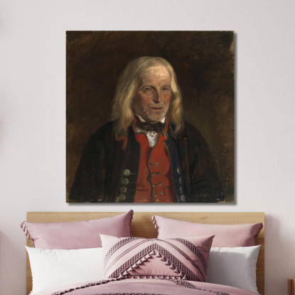 Studio Di Ritratto Del Contadino Jan Sandve Adolph Tidemand atd68 quadro stampato su tela