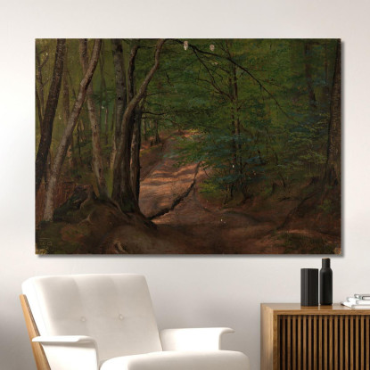 Strada Nella Foresta Adolph Tidemand atd70 quadro stampato su tela