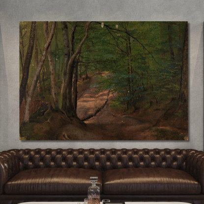 Strada Nella Foresta Adolph Tidemand atd70 quadro stampato su tela