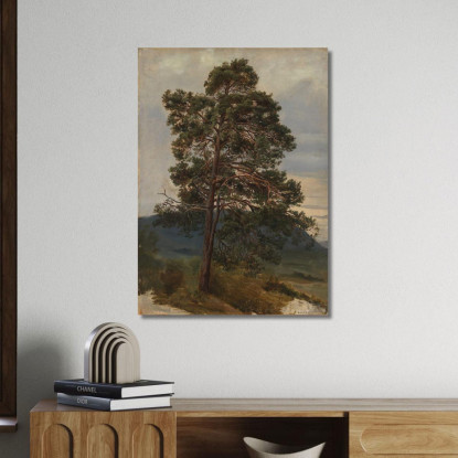 Studio Di Un Pino Adolph Tidemand atd77 quadro stampato su tela
