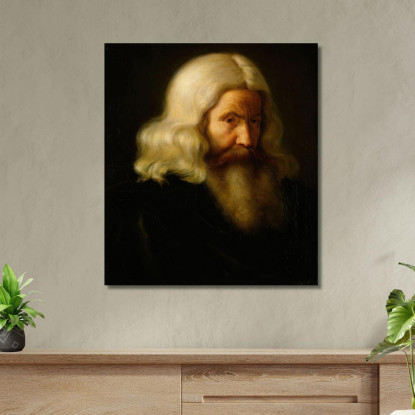 Studio Di Un Vecchio Adolph Tidemand atd79 quadro stampato su tela
