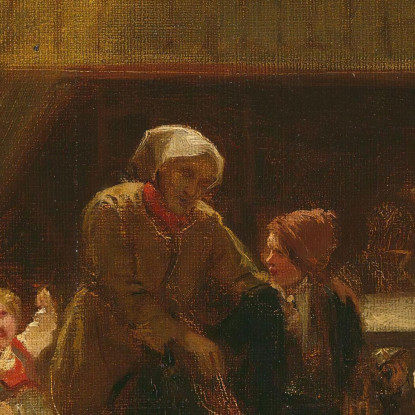 Domenica Mattina In Una Casa Contadina Adolph Tidemand atd81 quadro stampato su tela
