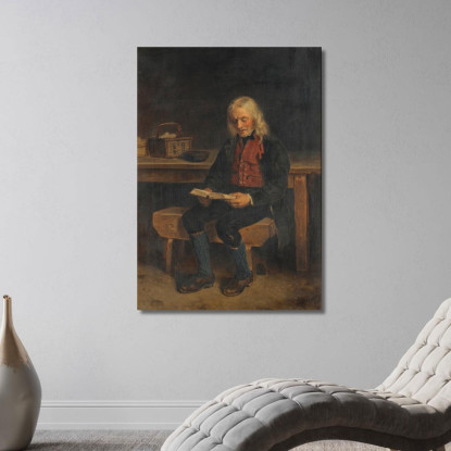 Il Lettore Jan Tanne Adolph Tidemand atd83 quadro stampato su tela