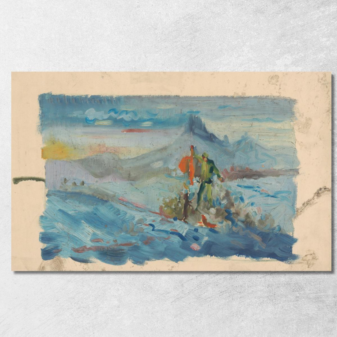 Cacciatori In Un Paesaggio Arnold Peter Weisz-Kubínčan apw32 quadro stampato su tela Cacciatori In Un Paesaggio Arnold Peter Weisz-Kubínčan apw32 quadro stampato su tela