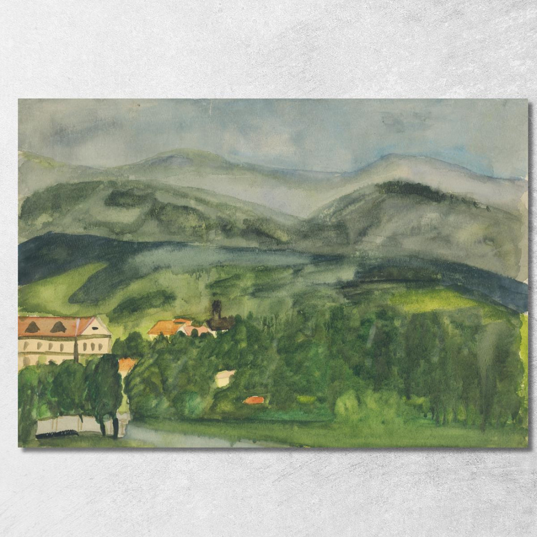 Paesaggio Con Case Arnold Peter Weisz-Kubínčan apw39 quadro stampato su tela Paesaggio Con Case Arnold Peter Weisz-Kubínčan apw39 quadro stampato su tela