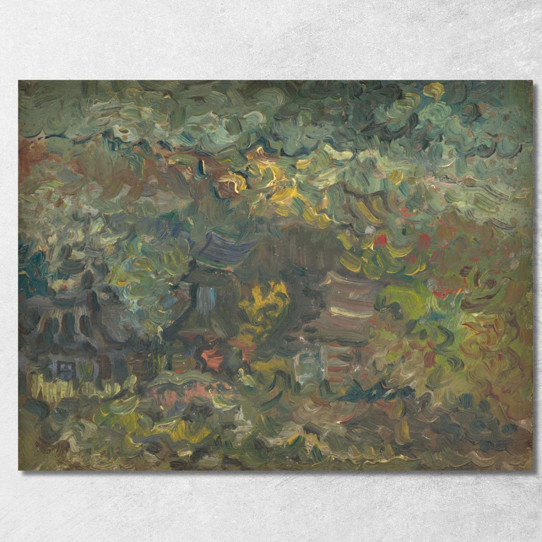 Casette Presso La Foresta Arnold Peter Weisz-Kubínčan apw41 quadro stampato su tela Casette Presso La Foresta Arnold Peter Weisz-Kubínčan apw41 quadro stampato su tela