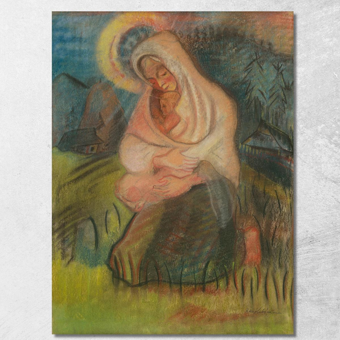 Madre Con Bambino Arnold Peter Weisz-Kubínčan apw48 quadro stampato su tela Madre Con Bambino Arnold Peter Weisz-Kubínčan apw48 quadro stampato su tela