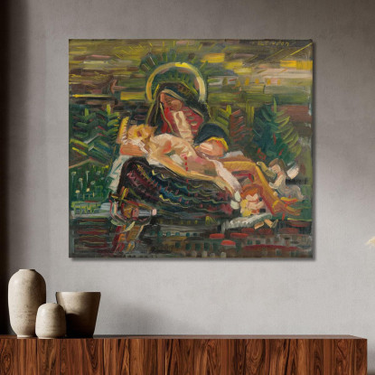 Pietà Arnold Peter Weisz-Kubínčan apw56 quadro stampato su tela