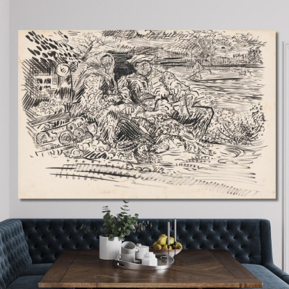 Famiglia Povera Arnold Peter Weisz-Kubínčan apw59 quadro stampato su tela
