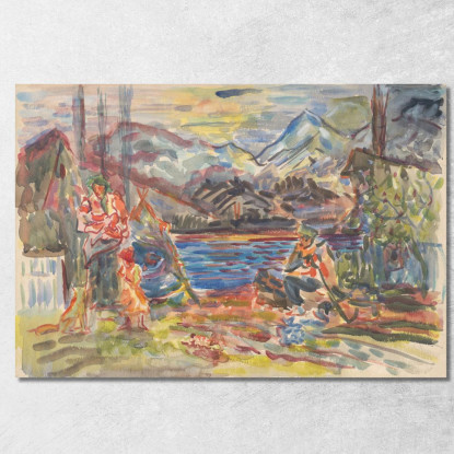 Famiglia Slovacca Arnold Peter Weisz-Kubínčan apw73 quadro stampato su tela