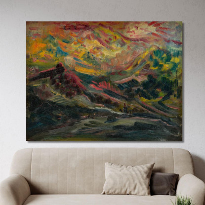 Tramonto Sulle Montagne 2 Arnold Peter Weisz-Kubínčan apw81 quadro stampato su tela