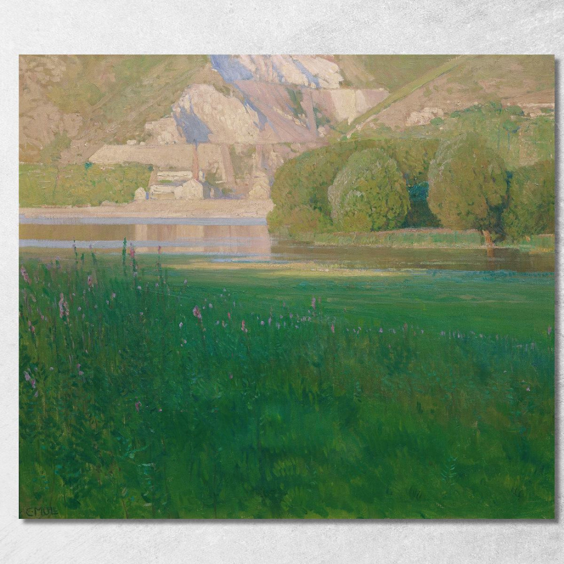 Crepuscolo. Cava Di Pietra Sul Danubio Carl Moll cml2 quadro stampato su tela Crepuscolo. Cava Di Pietra Sul Danubio Carl Moll cml2 quadro stampato su tela