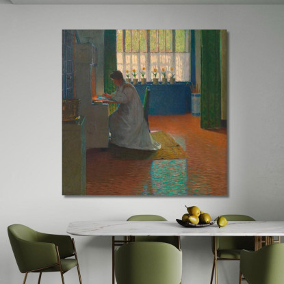 Anna Moll Alla Scrivania Carl Moll cml3 quadro stampato su tela