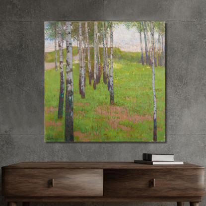 Boschetto Di Betulle Nella Luce Del Tramonto Carl Moll cml10 quadro stampato su tela