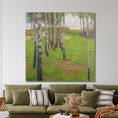 Boschetto Di Betulle Nella Luce Del Tramonto Carl Moll cml10 quadro stampato su tela