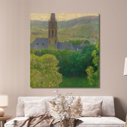 Vista Sulla Chiesa Parrocchiale Di Heiligenstadt San Michele Carl Moll cml11 quadro stampato su tela