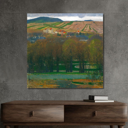 Vista Da Heiligenstadt Sul Nußberg Carl Moll cml15 quadro stampato su tela