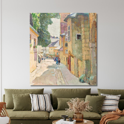 La Dr. Seipel-Straße A Mödling Carl Moll cml21 quadro stampato su tela