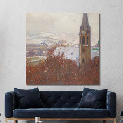 Heiligenstadt Nella Neve Carl Moll cml26 quadro stampato su tela