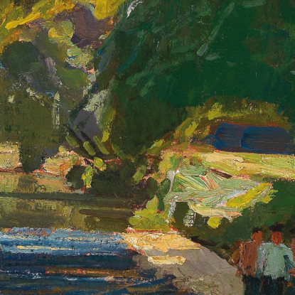 Molo Di Attracco A Heustadlwasser Prater Di Vienna Carl Moll cml32 quadro stampato su tela