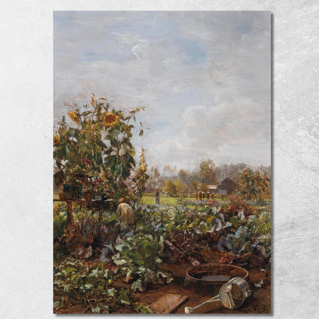 Giardino Rustico Carl Moll cml39 quadro stampato su tela Giardino Rustico Carl Moll cml39 quadro stampato su tela