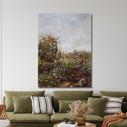 Giardino Rustico Carl Moll cml39 quadro stampato su tela