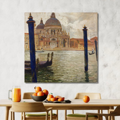 Santa Maria Della Salute Vista Dall'Altra Sponda Del Canal Grande Carl Moll cml41 quadro stampato su tela