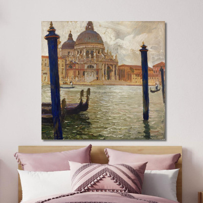 Santa Maria Della Salute Vista Dall'Altra Sponda Del Canal Grande Carl Moll cml41 quadro stampato su tela