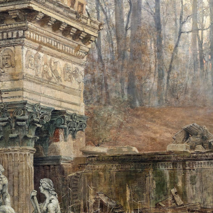 La Rovina Romana A Schönbrunn Carl Moll cml47 quadro stampato su tela