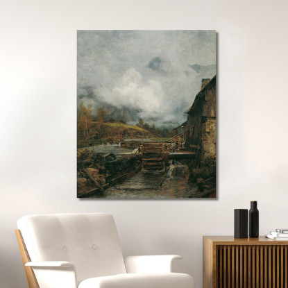 Mulino Ad Acqua A Goisern Secondo Emil Jakob Schindler Carl Moll cml52 quadro stampato su tela