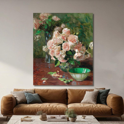 Rose Bianche Ii Carl Moll cml53 quadro stampato su tela