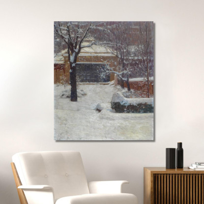 Inverno Alla Hohe Warte Giardini Rothschild Carl Moll cml55 quadro stampato su tela