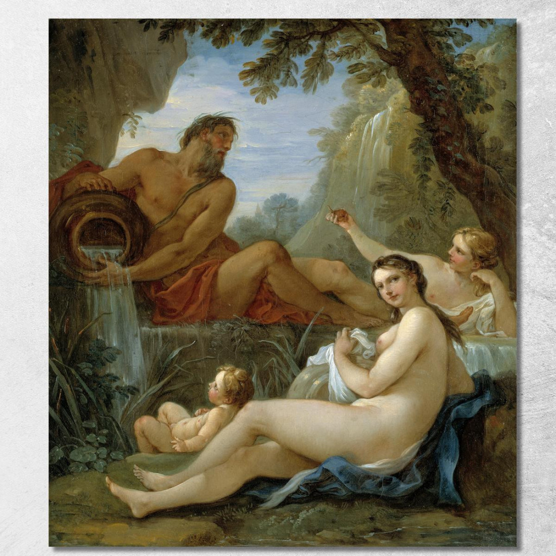 Una Ninfa Del Fiume E Della Fontana Charles-Joseph Natoire cjn2 quadro stampato su tela Una Ninfa Del Fiume E Della Fontana Charles-Joseph Natoire cjn2 quadro stampato su tela