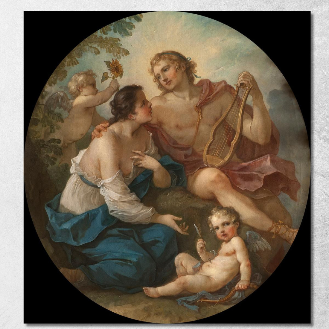 Apollo E Clythia Charles-Joseph Natoire cjn3 quadro stampato su tela Apollo E Clythia Charles-Joseph Natoire cjn3 quadro stampato su tela
