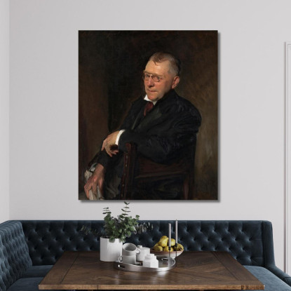 Ritratto Di James Whitcomb Riley John Singer Sargent jss229 quadro stampato su tela