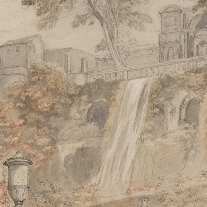 Giardini Di Villa D'Este A Tivoli Charles-Joseph Natoire cjn7 quadro stampato su tela
