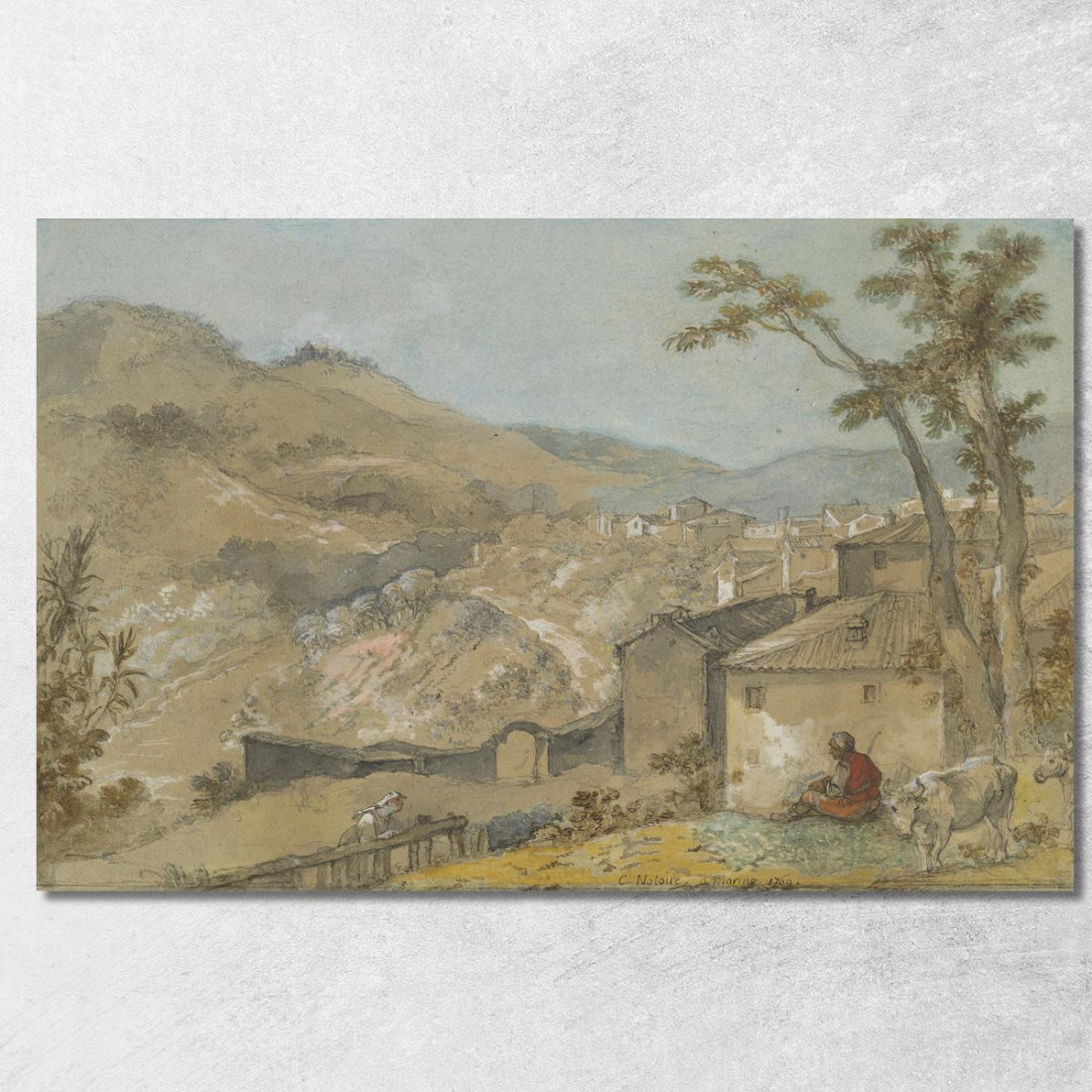 Marino E I Colli Albani Charles-Joseph Natoire cjn13 quadro stampato su tela Marino E I Colli Albani Charles-Joseph Natoire cjn13 quadro stampato su tela