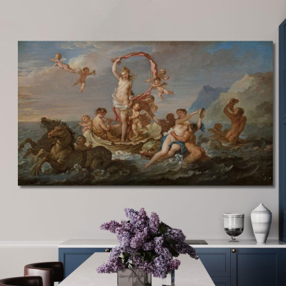 Il Trionfo Di Anfitrite Charles-Joseph Natoire cjn20 quadro stampato su tela