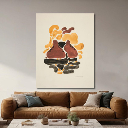 Astrazione Basata Su Forme Di Fiori Vi David Kakabadzé dkk4 quadro stampato su tela