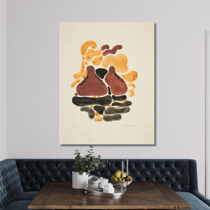 Astrazione Basata Su Forme Di Fiori Vi David Kakabadzé dkk4 quadro stampato su tela