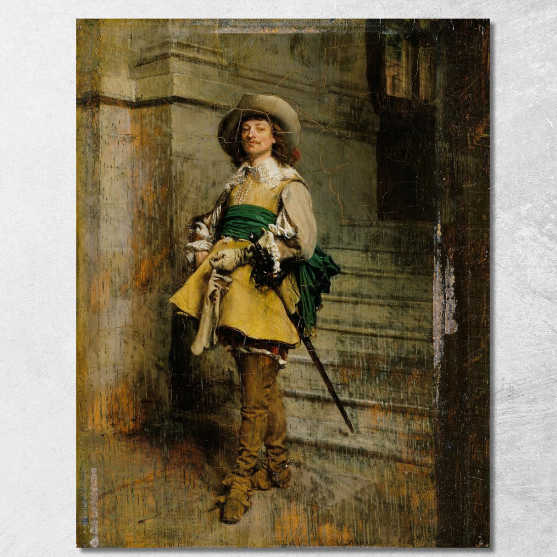 Un Cavaliere Al Tempo Di Luigi Xiii Ernest Meissonier ems2 quadro stampato su tela Un Cavaliere Al Tempo Di Luigi Xiii Ernest Meissonier ems2 quadro stampato su tela